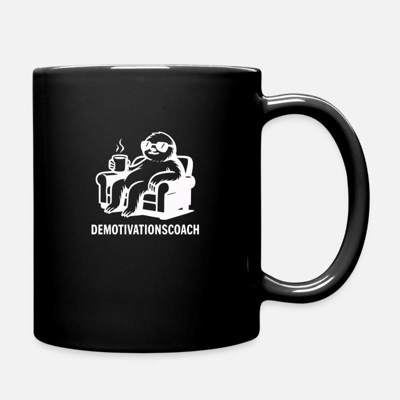 demotivationscoach weiss - Tasse einfarbig - Schwarz