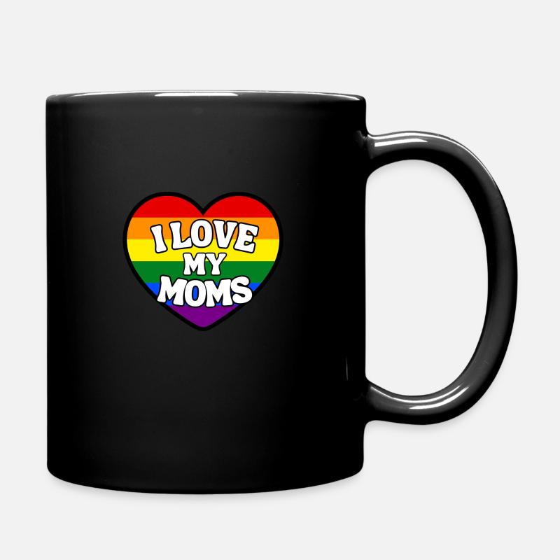 i love my moms - Tasse einfarbig - Schwarz