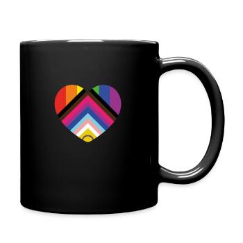 intersex inklusive progress pride Herz - Tasse einfarbig - Schwarz - Rechts
