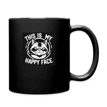 C’est mon visage heureux – Déclaration de chat - Mug uni - noir - Droite
