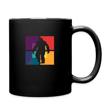 Bigfoot Schnee Ungeheuer - Tasse einfarbig - Schwarz - Rechts