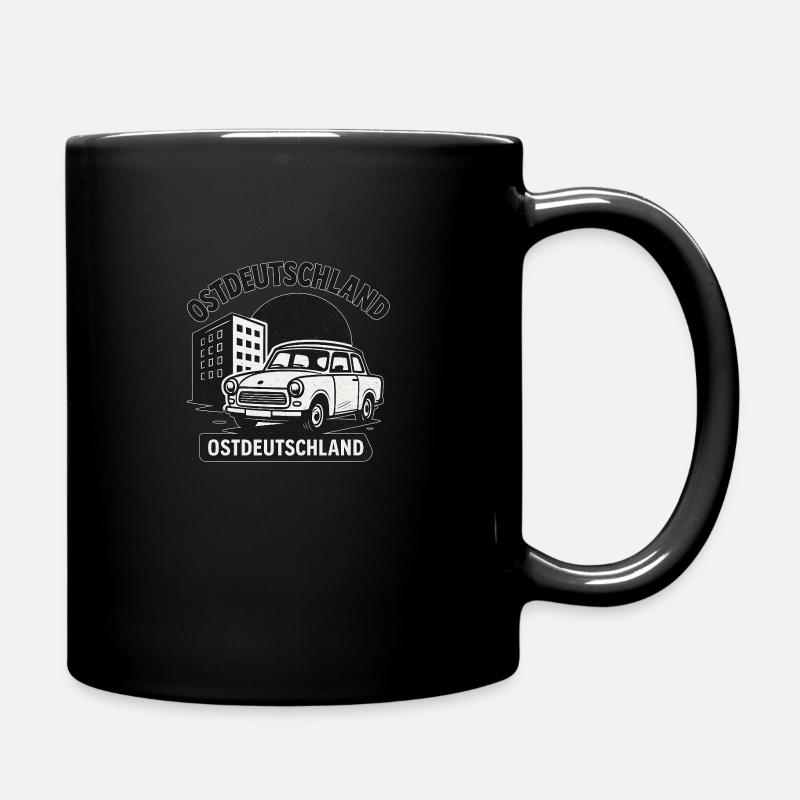 Ostdeutschland Kult – Schwarz-Weiß Retro Design - Tasse einfarbig - Schwarz