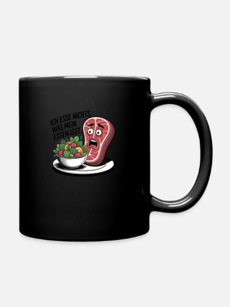 Je ne mange rien de ce qui mange ma nourriture - Mug uni - noir