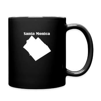 Santa Monica L.A. weiß - Tasse einfarbig - Schwarz - Rechts
