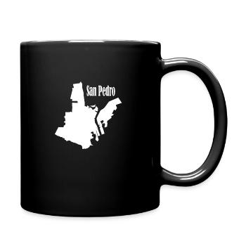 San pedro L.A. white - Full Colour Mug - black - Right
