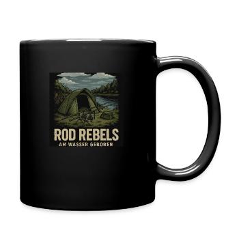 Rod Rebels – Am Wasser geboren - Tasse einfarbig - Schwarz - Rechts