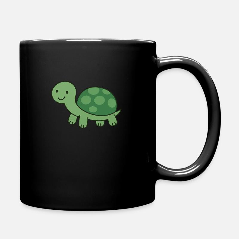 Tortue verte mignonne - Mug uni - noir