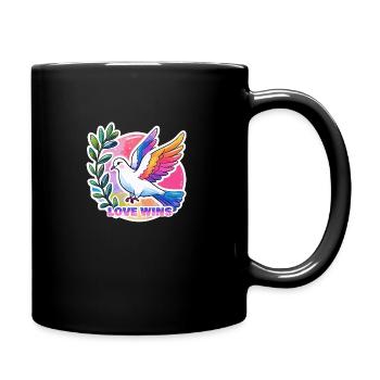 Pride Dove Peace love wins - Full Colour Mug - black - Right