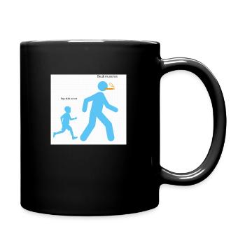 Papa...witze - Tasse einfarbig - Schwarz - Rechts