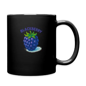 illustration de mûre joyeuse - Mug uni - noir - Droite