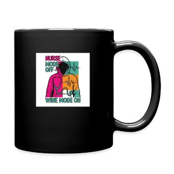 Nurse off Duty wine - Tasse einfarbig - Schwarz - Rechts