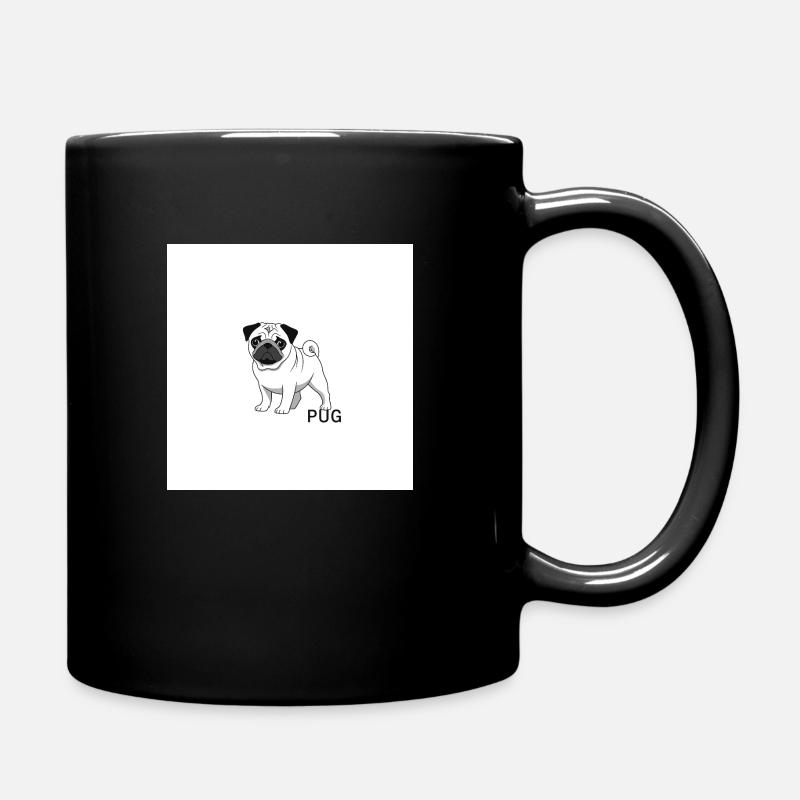 Der Mops - Tasse einfarbig - Schwarz