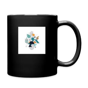 Moderne Natur - Tasse einfarbig - Schwarz - Rechts