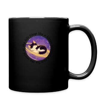 chat qui dort - Mug uni - noir - Droite