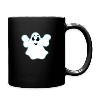 Glowing Halloween Ghost - Full Colour Mug - black - Right