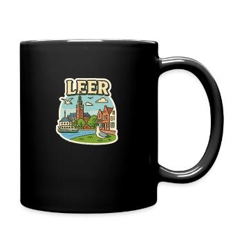 Leer - Tasse einfarbig - Schwarz - Rechts
