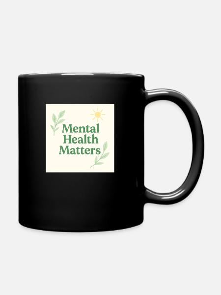 Mental Health Matters Sun green - Tasse einfarbig - Schwarz