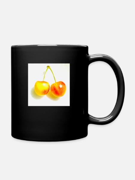 Kirsche - Tasse einfarbig - Schwarz