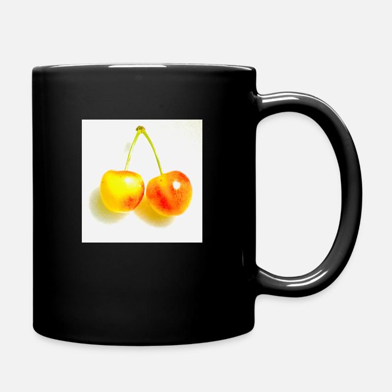 Kirsche - Tasse einfarbig - Schwarz
