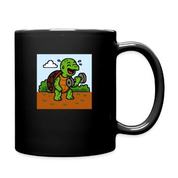 Funny Turtle Comic - Full Colour Mug - black - Right