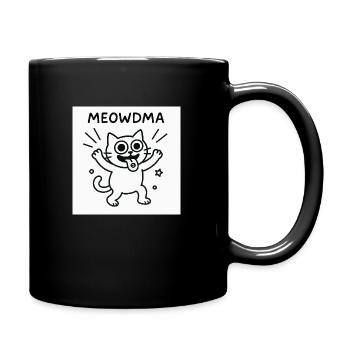 Meowdma – Rave Katze im Glücksrausch - Tasse einfarbig - Schwarz - Rechts