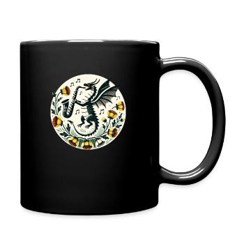 Saxophone Dragon Jazz Fantasy - Full Colour Mug - black - Right