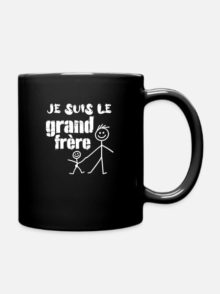 Ich bin der große Bruder - Tasse einfarbig - Schwarz