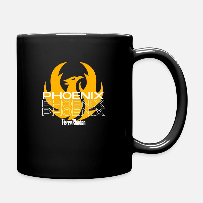 PHOENIX - PERRY RHODAN - Orange mit Schriftzug - Tasse einfarbig - Schwarz