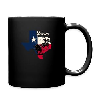 Texas Cowboy – Western Cowpoke Rancher - Full Colour Mug - black - Right