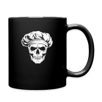 Crâne de cuisinier - Mug uni - noir - Droite