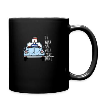 Ich bin dann mal am Meer - Tasse einfarbig - Schwarz - Rechts