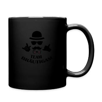Team Bräutigam - Tasse einfarbig - Schwarz - Rechts
