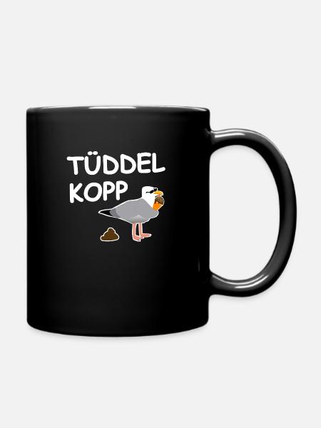 Tüddelkopp Möwe - Tasse einfarbig - Schwarz