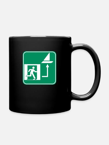 Ich will zum Segeln - Tasse einfarbig - Schwarz