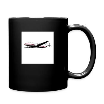 Flugzeug - Tasse einfarbig - Schwarz - Rechts