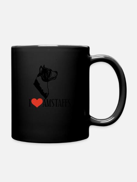 stafford © - www.dog-power.nl - Tasse einfarbig - Schwarz