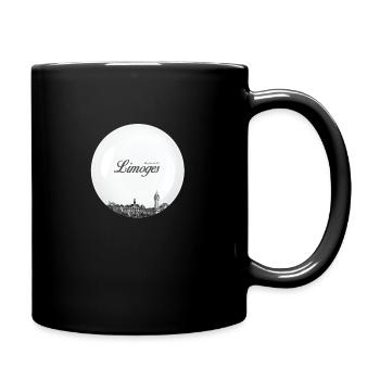 porcelaine de Limoges - Mug uni - noir - Droite