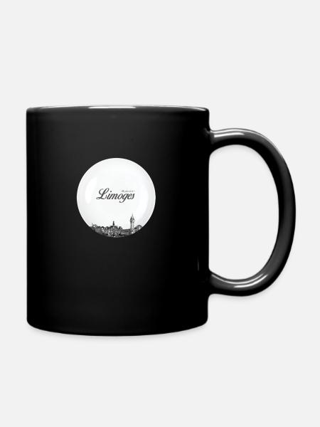 porcelaine de Limoges - Mug uni - noir