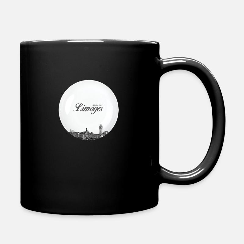 porcelaine de Limoges - Mug uni - noir