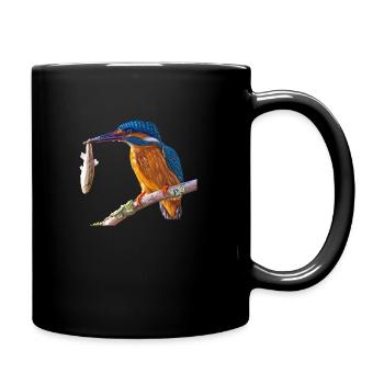 kingfisher eisvogel - Tasse einfarbig - Schwarz - Rechts