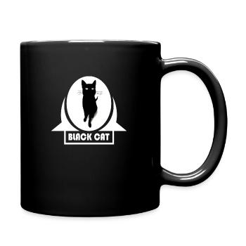 Black Cat Schwarze Katze Pech Unglück - Tasse einfarbig - Schwarz - Rechts