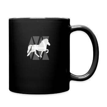 Icelandic Horse: Islandpferd Pferd Pony Merch - Tasse einfarbig - Schwarz - Rechts