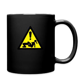 sex love couple danger panel position - Full Colour Mug - black - Right
