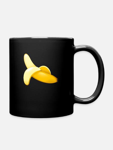 Smiley Banana - Tasse einfarbig - Schwarz