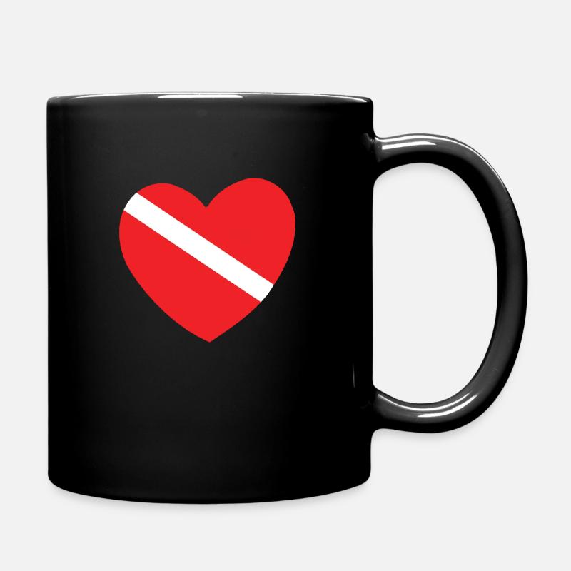 SCUBA LOVE SCUBA DIVING - Full Colour Mug - black