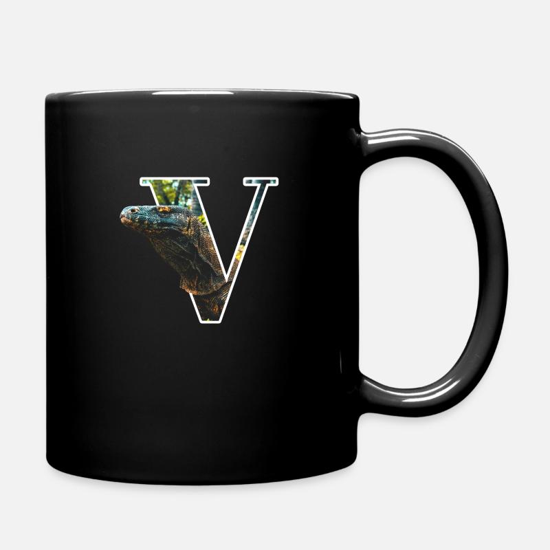 V Varan alphabet animaux - Mug uni - noir