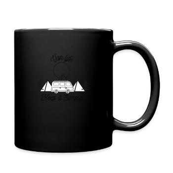 Van life keep it simple life - Tasse einfarbig - Schwarz - Rechts