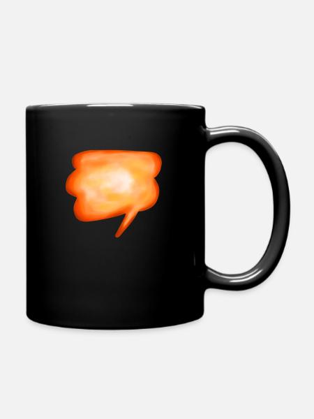 Bulle orange de discours d’aquarelle - Mug uni - noir