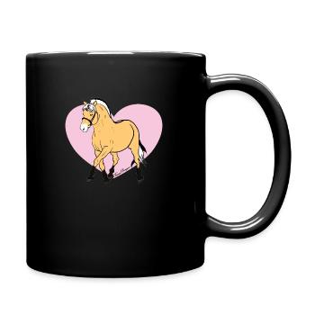 Fjordpferd zum verlieben total süßes - Tasse einfarbig - Schwarz - Rechts
