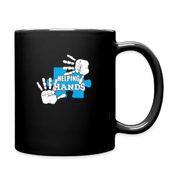 Helping hands - Full Colour Mug - black - Right
